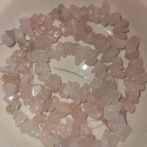 Rose Quartz Gemstone Irregular Chip Beads